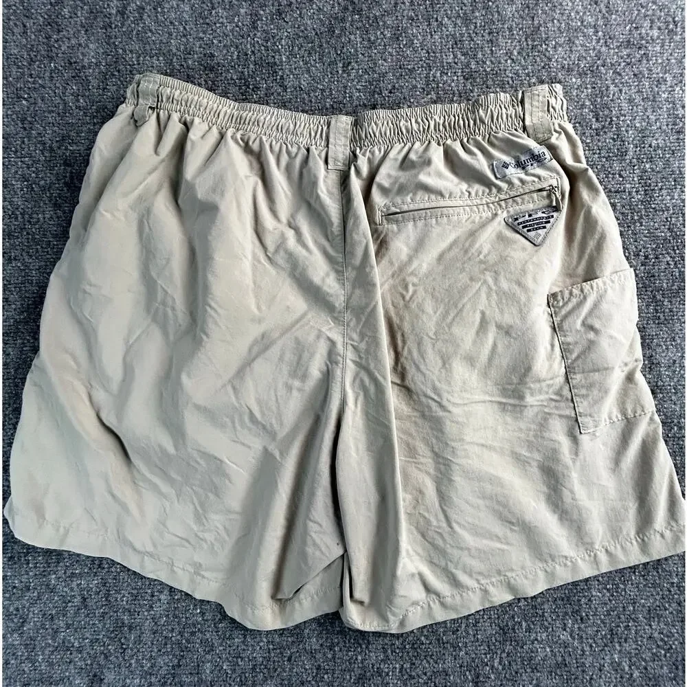 Columbia PFG Women's Omni-Shade Fishing Shorts Beige Size Large